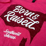 Load image into Gallery viewer, Ladies Born &amp; Raised Map 2.0 Tee - Pink
