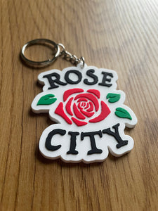 Rose City Rubber Keychain