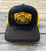 Load image into Gallery viewer, YQG Skyline Snapback - Black / Yellow
